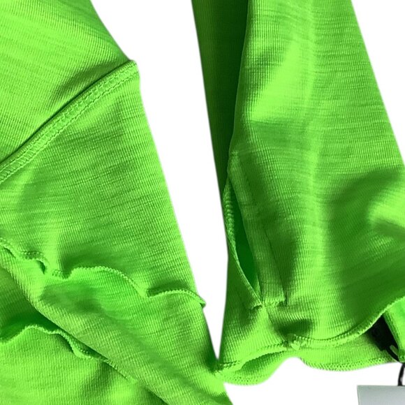 Calvin Klein Performance Quick Dry Womens Green Hooded Long Sleeve Ruched Top M - Picture 5 of 10